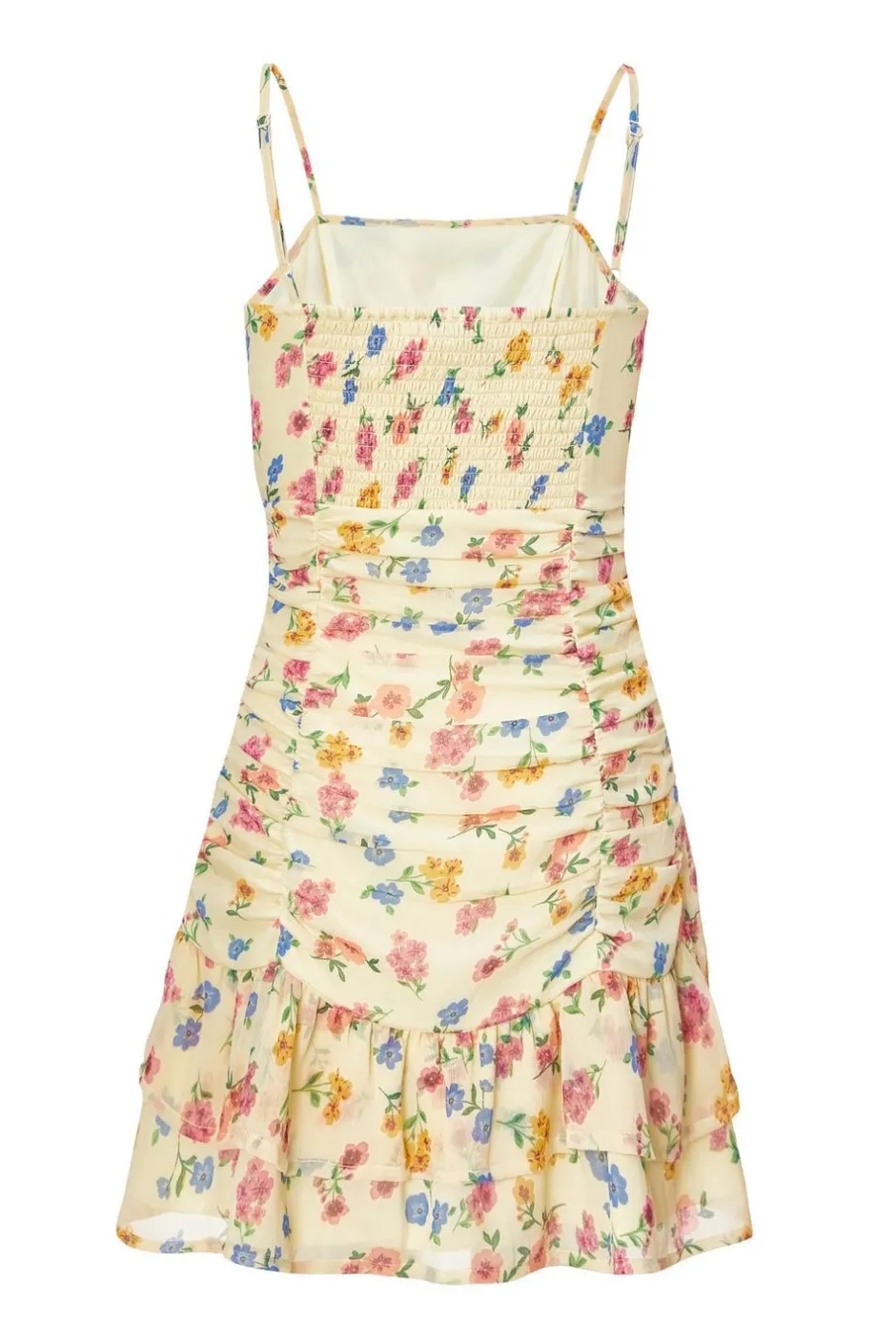 Quiz Yellow Floral Mini Dress Discount