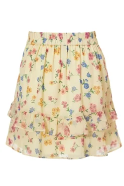 Quiz Yellow Floral Mini Skirt Clearance