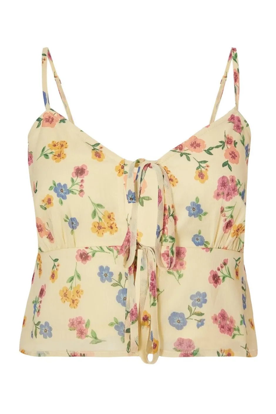 Quiz Yellow Floral Strappy Top Discount