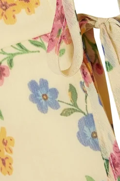 Quiz Yellow Floral Strappy Top Discount