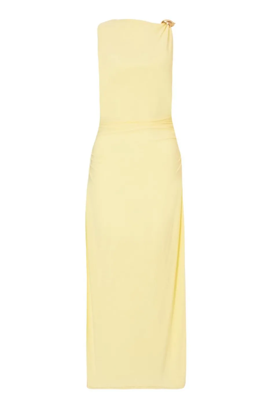 Quiz Gold Buckle Midaxi Dress Yellow Discount