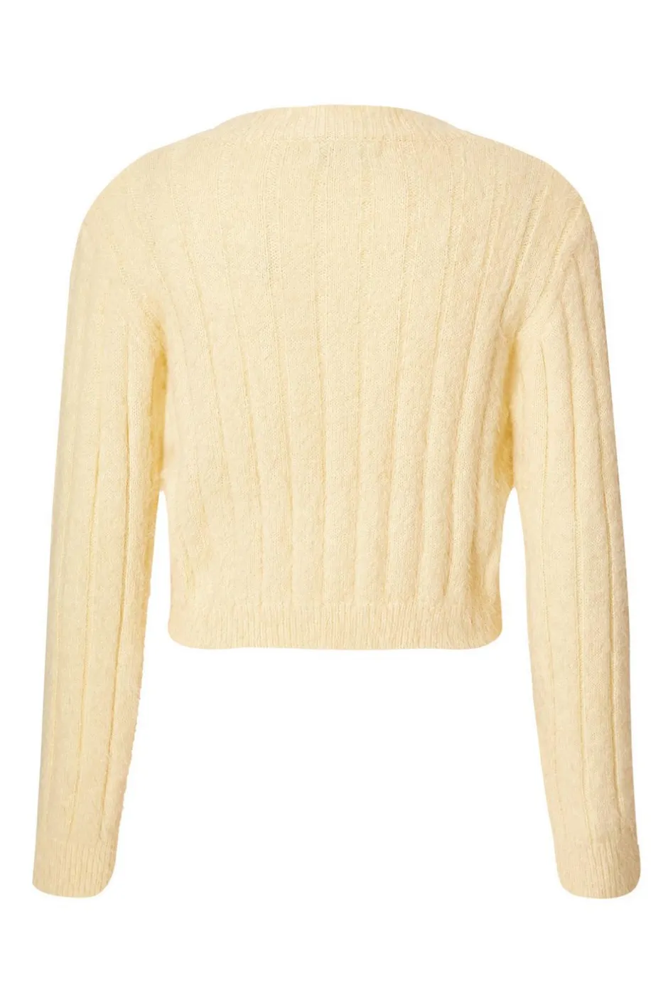 Quiz Knit Cropped Jumper Yellow Sale
