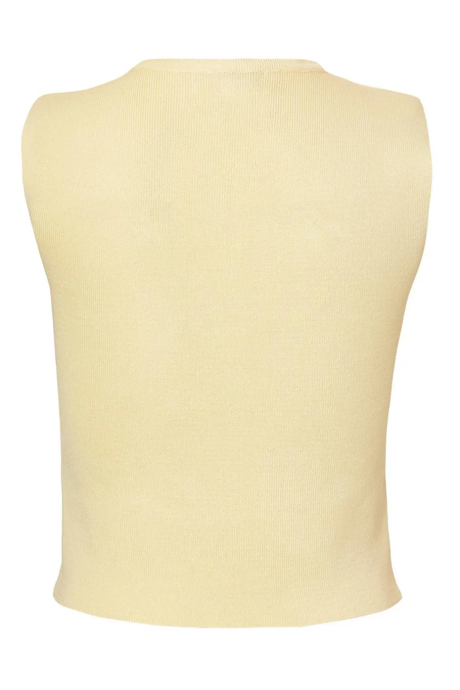 Quiz Knit Diamante Crop Top Yellow Best