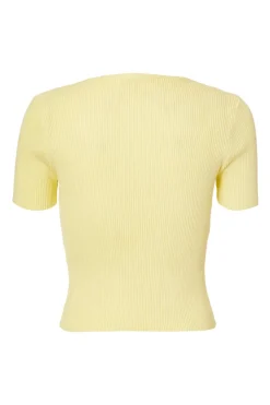 Quiz Yellow Knitted Bow Detail Top Outlet