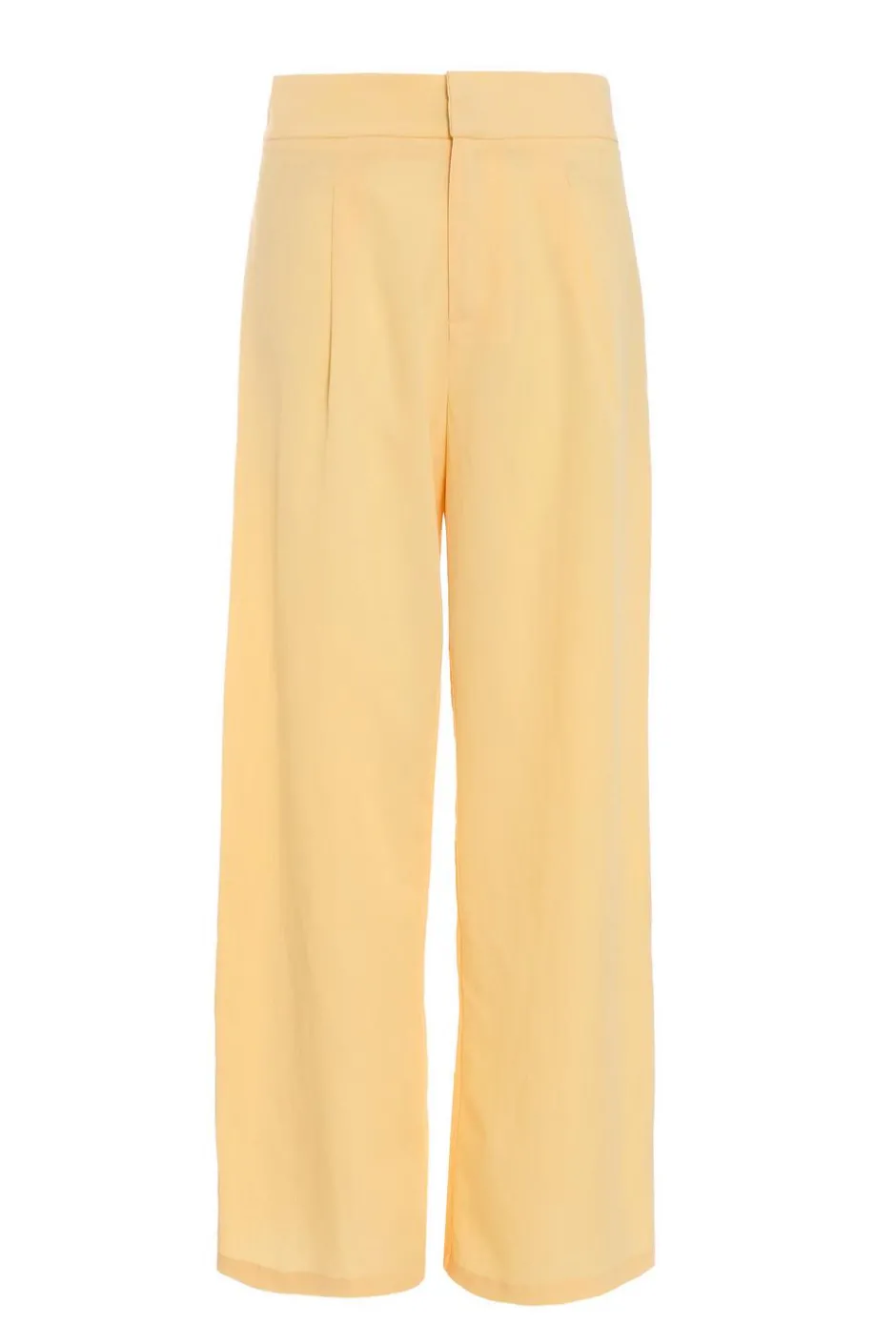 Quiz Linen Palazzo Trousers Yellow