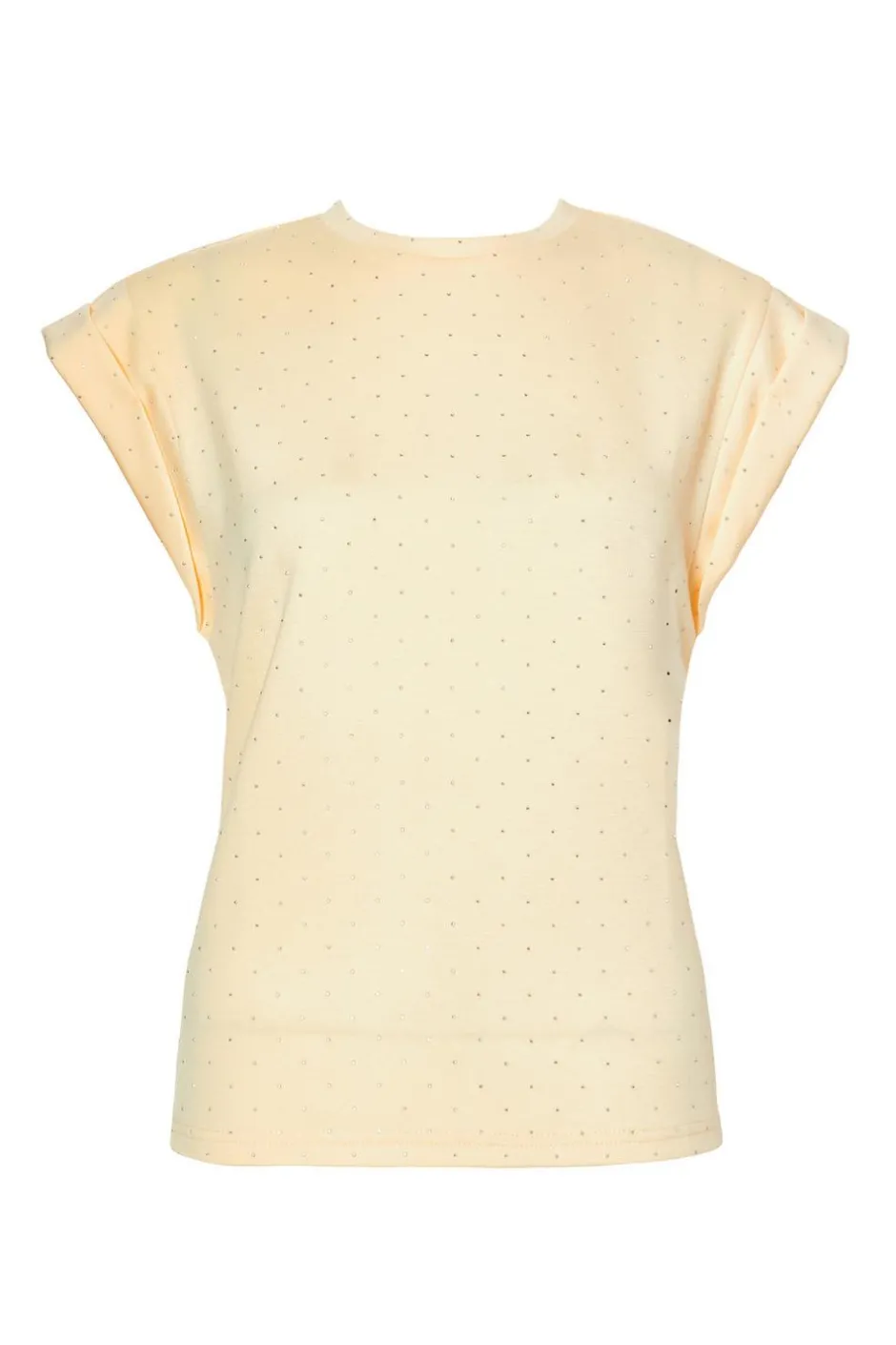 Quiz Stud Detail Top Yellow Online