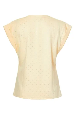 Quiz Stud Detail Top Yellow Online